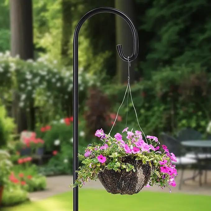 Shepherd-Hooks Adjustable for Bird-Feeder Lantern Plant-Hook Garden-Stake - Plant Stand Hanger for Outdoor Flower Basket, Bird Feeder Hanger Weddings Décor by GreenHaven Gardens
