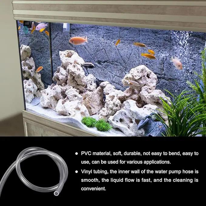 3/8" x 1/2" Clear Plastic PVC Tubing 5ft Flexible Vinyl Tube, [for Garden Irrigation, Water Hose, Fish Tank, Aquarium] - 9.5x12.7mm by GreenHaven Gardens