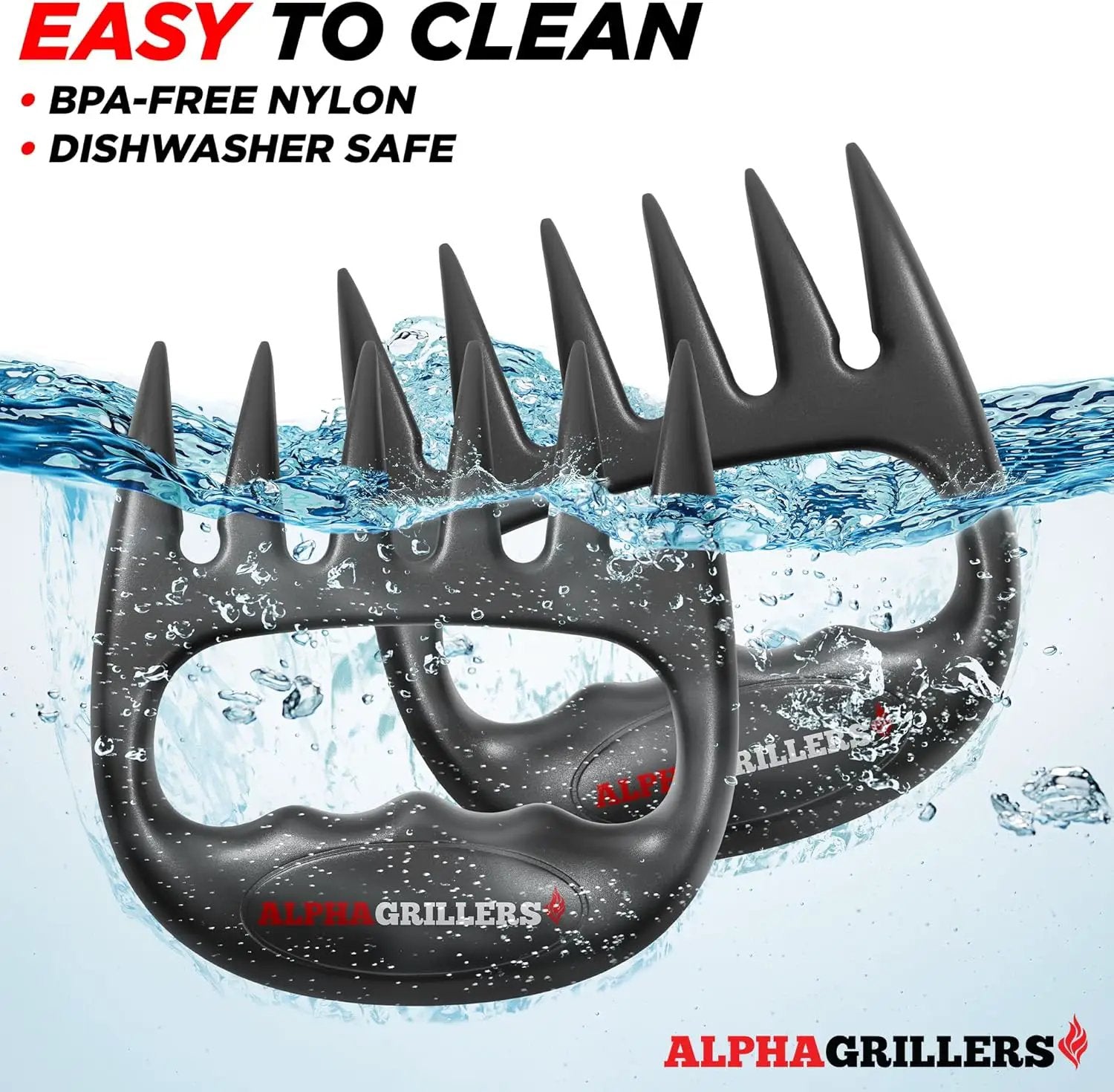 Alpha Grillers Meat Shredder Claws - Grilling Accessories Gifts for Men Dad Him Husband Son Boyfriend Birthday - BBQ Accessories Grill Puller for Cooking Shredding Barbecue Smoker Pulled Pork Chicken by GreenHaven Gardens