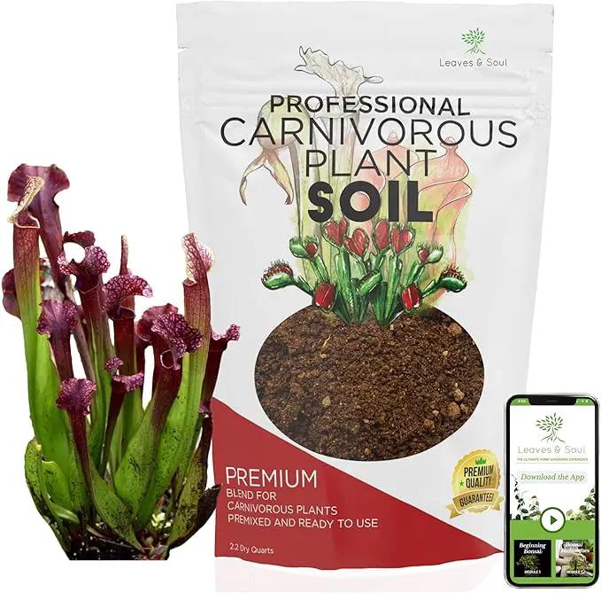 Professional Carnivorous Plant Soil | Large 2.2 Quarts Ready to Use for Venus Flytraps, Sundews, Pitcher Plants, Butterworts | Peat Moss, Coco Coir, Perlite, Dolomite | Made in USA by GreenHaven Gardens