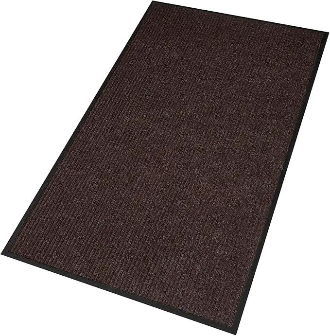 Profile Rubber Door Mat, 47x31inch, Heavy Duty, Entrance Doormat, Indoor and Outdoor, Waterproof, Easy Clean Shoe Scraper, Home Rug Welcome Mats for Entryway, Patio, Porch, Brown by GreenHaven Gardens