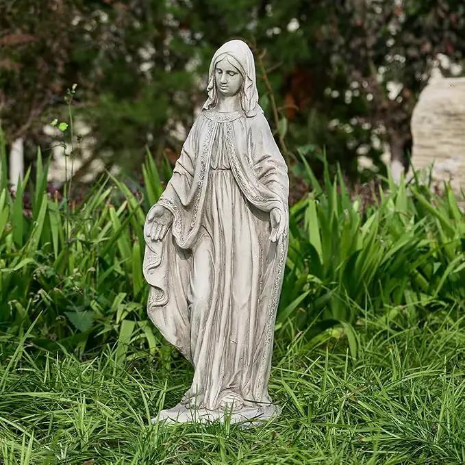 Virgin Mary Statue, Outdoor Garden Religious Decorations, Outdoor Mother Mary Statue, Garden Sculptures & Statues for Home Yard Patio Lawn Deck Hallway by GreenHaven Gardens