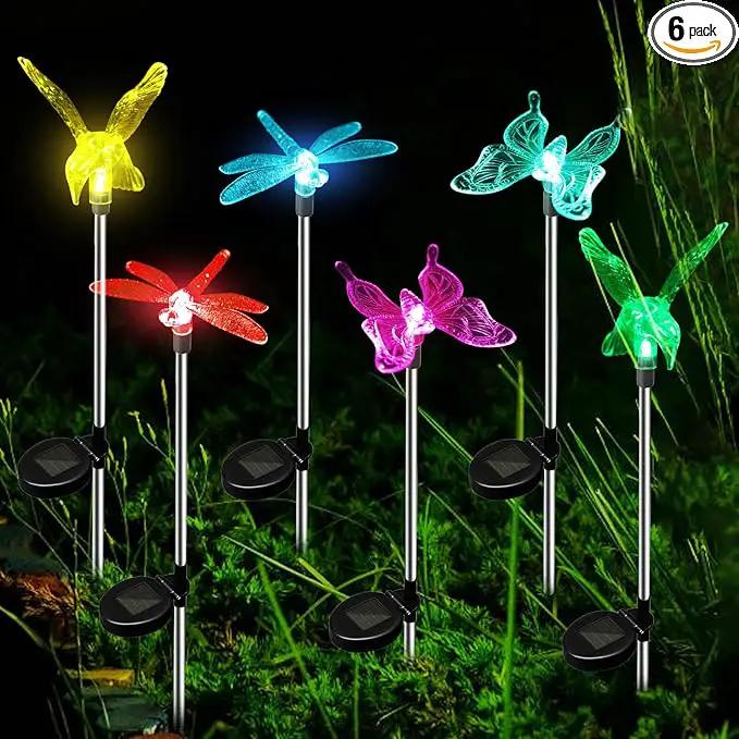 Anordsem Solar Lights Outdoor Decorations: Garden Stake Light Waterproof for Yard Decor Outside - LED Dragonfly Hummingbird Butterfly Lamp for Patio Pathway Home by GreenHaven Gardens