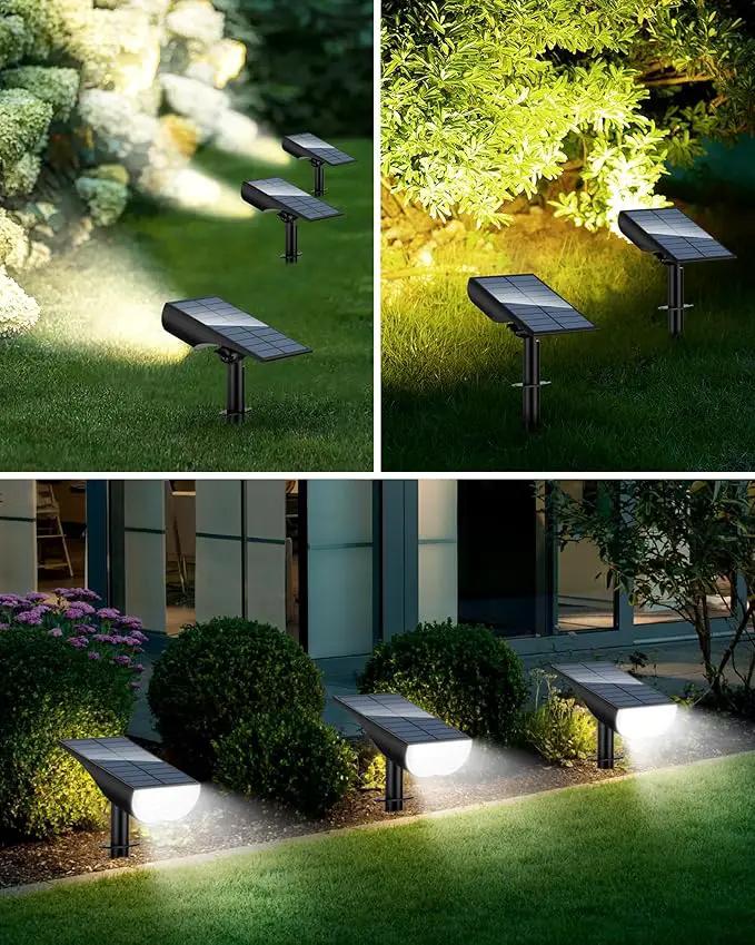 BAXIA TECHNOLOGY Solar Spot Lights Outdoor Waterproof, 3 Lighting Modes Solar Landscape Lights, Dusk to Dawn Spot Light for Yard Garden Pathway Driveway, Warm White, 6 Pack by GreenHaven Gardens