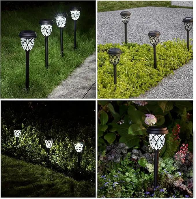 10 Pack Solar Lights Outdoor Garden Pathway Solar Powered Yard Lights for Walkway Sidewalk Driveway. by GreenHaven Gardens