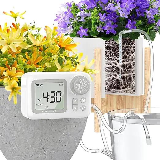 [2025 Upgraded] Automatic Drip Irrigation Kit, 15 Potted Indoor Houseplants Support, Indoor Automatic Watering System for Plants, with Digital Programmable Water Timer by GreenHaven Gardens