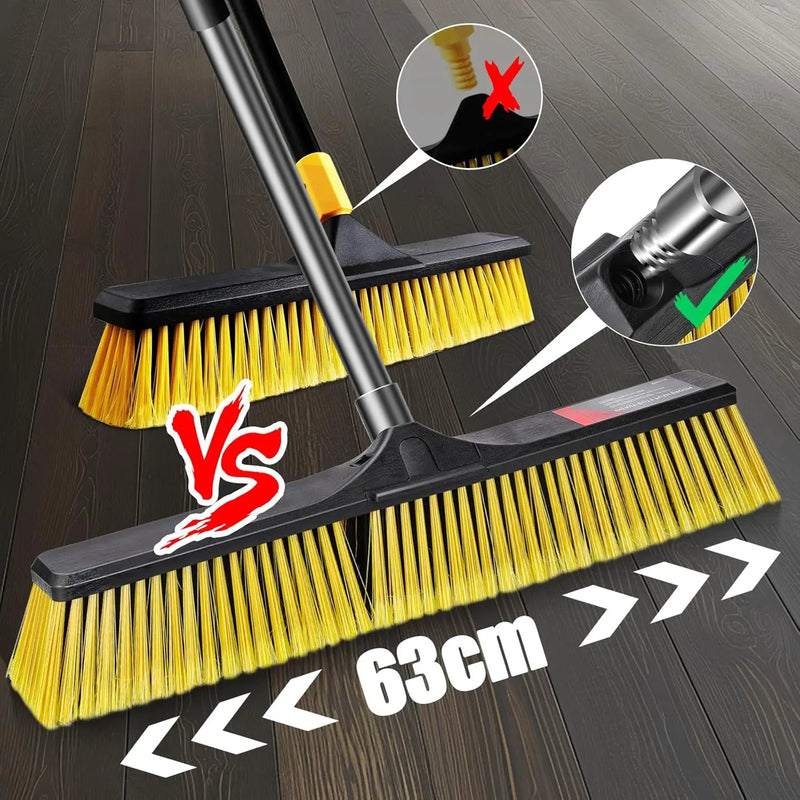 24" Push Broom Outdoor Heavy Duty,Masthome Industrial Brooms with 55" Long Handle and Stiff Bristles,Outdoor Broom Heavy Duty,Commercial for Garage Yard Patio Warehouse Concrete Floor Cleaning by GreenHaven Gardens