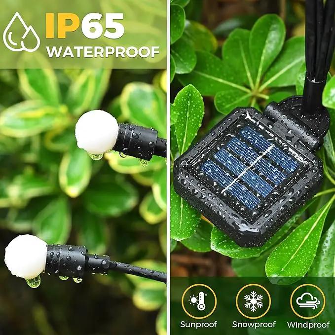 Solar Garden Lights - 80 LED Firefly Lights, Wind Sway, Waterproof for Christmas Yard, Patio, Pathway Decoration (8 Pack) by GreenHaven Gardens