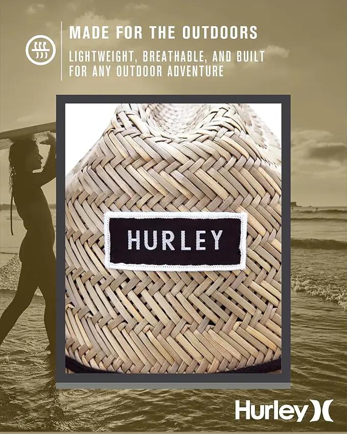 Hurley Men's Straw Hat - Bayside Lifeguard Straw Sun Hat by GreenHaven Gardens