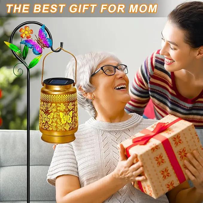 TEDOF Solar Lanterns Outdoor Waterproof,Butterfly Solar Lights Garden Decor Gifts for Mom Women Grandma Decoration Outside for Yard, Patio,Backyard,Porch by GreenHaven Gardens