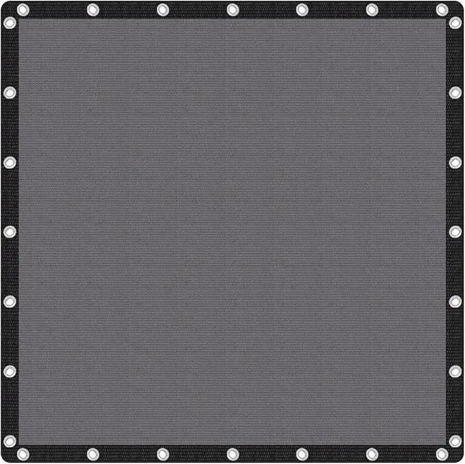 VICLLAX Shade Fabric Sun Shade Cloth Privacy Screen with Grommets for Patio Garden Pergola Cover Canopy 12x12 FT, Grey by GreenHaven Gardens