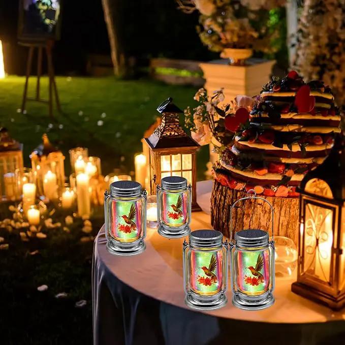 Hummingbird Solar Lanterns Outdoor Waterproof Hanging,2 Pack Outdoor Solar Lanterns,Gifts for Mom Women Men Decorative LED Lanterns for Yard, Patio, Lawn, Tabletop, Pathway, Landscape, Garden by GreenHaven Gardens
