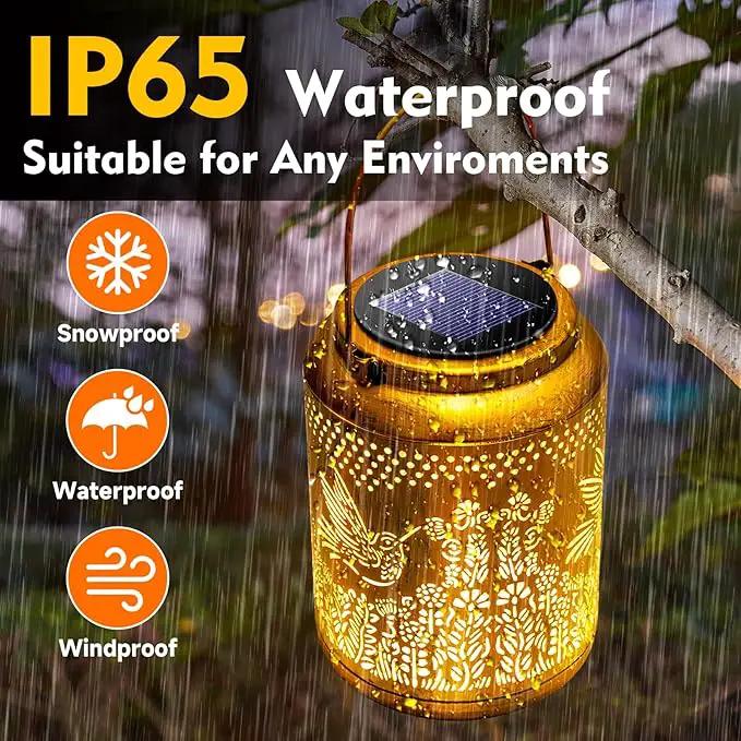 Hyrion Hummingbird Solar Lanterns Outdoor Waterproof Metal Hanging Lights, Garden Decor Gifts for Women, Mom, Grandma Solar Decorations for Yard, Patio, Backyard, Porch, Lawn, Tabletop, Walkway by GreenHaven Gardens