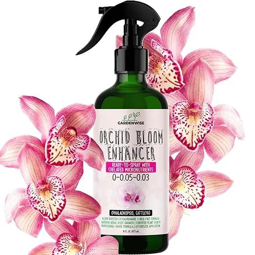 Orchid Food Bloom Booster Fertilizer - Bloom Orchids Fertilizer – Phosphorus and Potassium Formula 0-0.05-0.03 - Ready-to-Use Spray with Chelated Micronutrients (16 OZ) by GreenHaven Gardens