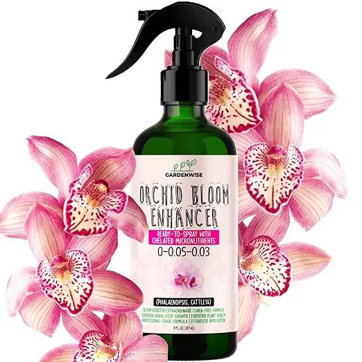 Orchid Food Bloom Booster Fertilizer - Bloom Orchids Fertilizer – Phosphorus and Potassium Formula 0-0.05-0.03 - Ready-to-Use Spray with Chelated Micronutrients (8 OZ) by GreenHaven Gardens
