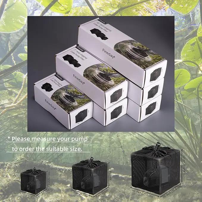 Fineday Pond Filter, Anti-Clogging Cube Outdoor Mesh Water Pump Barrier Bag Box Basket (10 inch) by GreenHaven Gardens