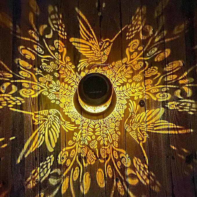 Hummingbird Solar Lanterns Outdoor Waterproof Hanging Solar Lights Hummingbird Gifts for Women Men Metal Bird Decorative LED Lanterns for Yard, Patio, Lawn, Tabletop, Pathway, Landscape, Garden Decor by GreenHaven Gardens