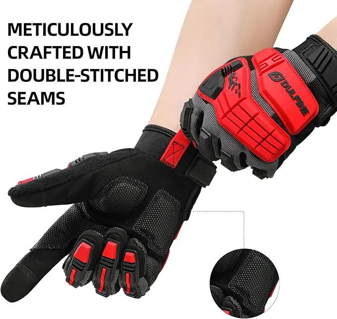 DULFINE Impact-Resistant Work Gloves Men, Heavy Duty Mechanic Gloves,Touch Screen,Ideal for Construction,Forestry, Oil Rig Drilling,Mechanic by GreenHaven Gardens