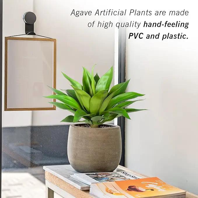 Artificial Agave Plants,Large UV Resistant Fake Agave Planters for Indoor and Outdoor Decorating Artificial Plants for Outdoors Plants(2Pack, 22") by GreenHaven Gardens