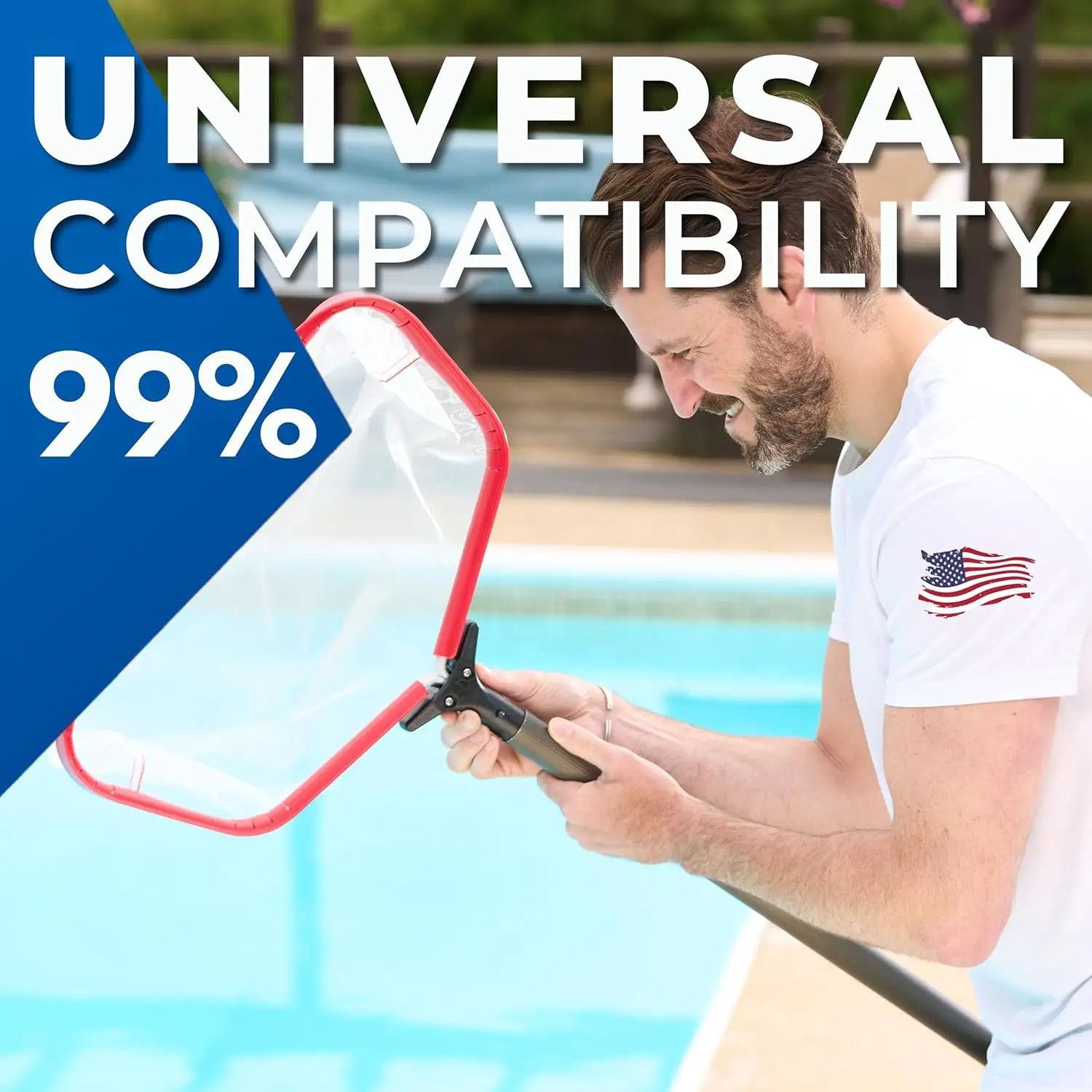 ProTuff 17" Silt Net Pool Skimmer – 2 Year Unconditional Free Replacement – Durable Fine Mesh Net for Silt & Debris – Heavy-Duty Aluminum Frame, Deep Bag for Easy Cleaning by GreenHaven Gardens