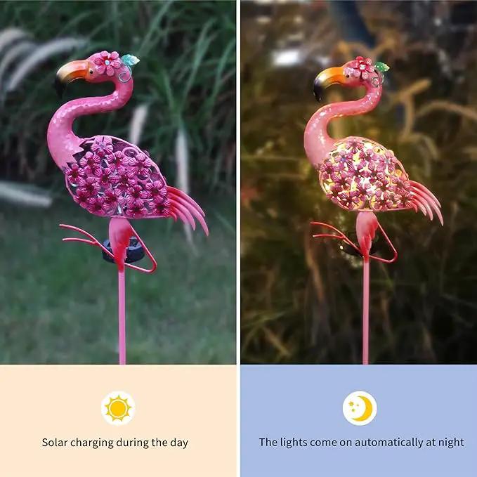 Flamingo Decor-Solar Garden Decor,Pink Flamingos for Yard-Patio Lawn Balcony Backyard Decorations,Flamingo Birthday Gifts for Women by GreenHaven Gardens