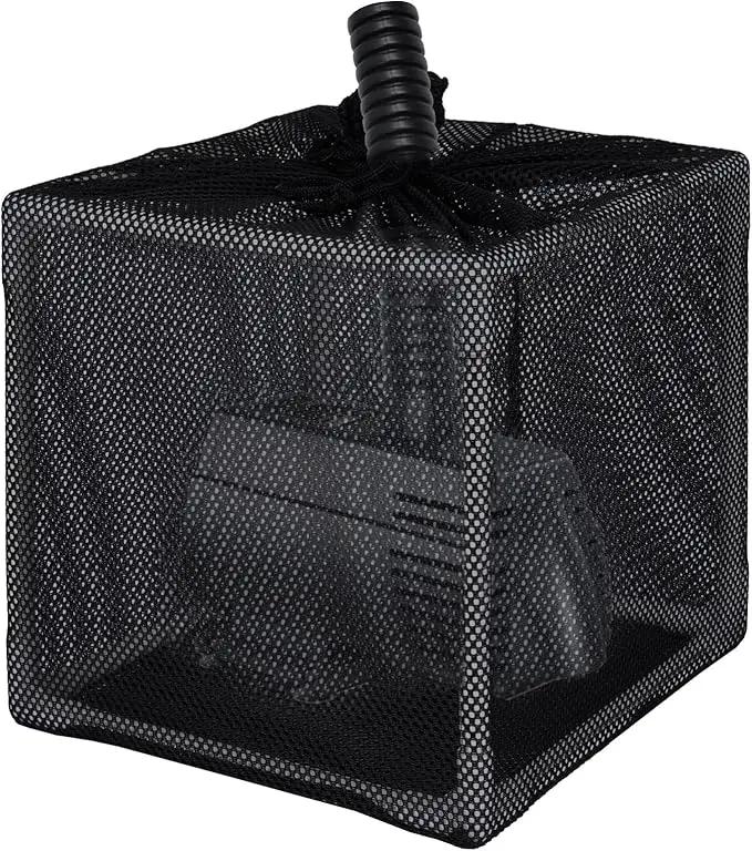 Pond Filter Box, Anti-Clogging Pond Filters for Outdoor Ponds Nylon Media Mesh Water Pump Cover Barrier Bag with Drawstring, Pond Pump Filter Bag (7 Inch) by GreenHaven Gardens
