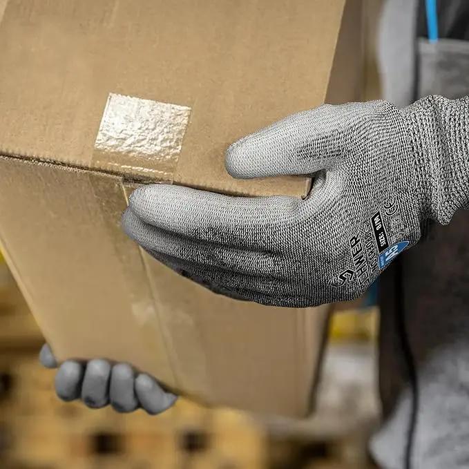 Schwer 240 Pairs ANSI A5 Cut Resistant Work Gloves, Cut Proof Gloves with PU Coating, Used for Metal Fabrication, WoodWorking, Construction, Non Slip, Durable, M, CR3088 by GreenHaven Gardens