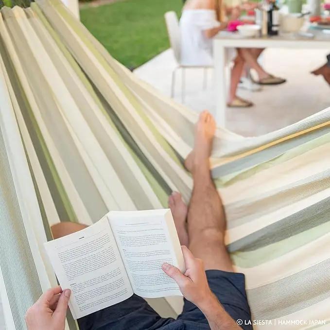 LA SIESTA® - Large Comfort Domingo Hammock Swing Chair - Weather & Tear Resistant Hanging Hammock Chair - Indoor Outdoor Hammock Chair Swing - Patio Porch Bedroom Hanging Chair - Max 285 Lbs, Cedar by GreenHaven Gardens