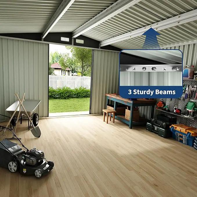 8x10 FT Metal Storage Sheds Outdoor, Metal Yard Sheds MetalGarden Shed Kit, MetalTool Shed with Lockable Door, Utility Buildings with Air Vent for Backyard Garden Patio Lawn by GreenHaven Gardens