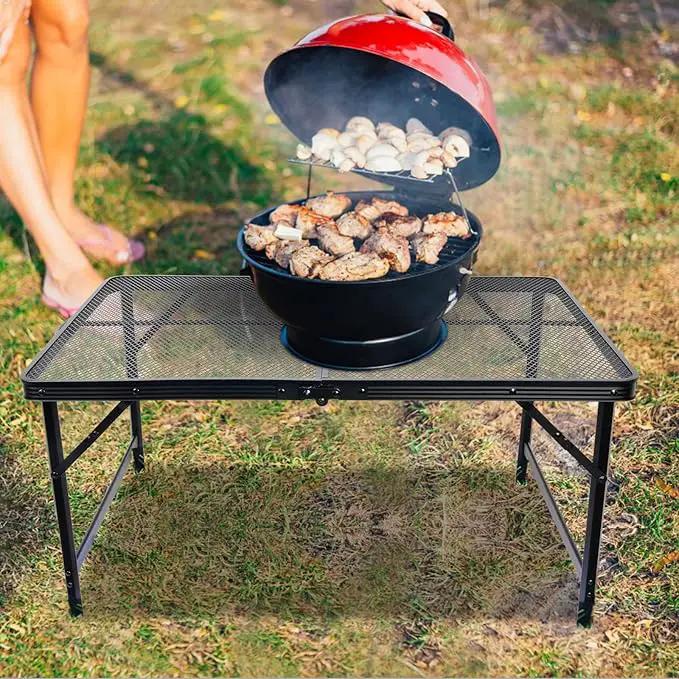 Folding Table, Easy for Storage, Compact and Portable Picnic Table for Grill, Outdoor Camping, Garden, Patio, Dining, BBQ, Party, Market, 3Ft (Medium, Black) by GreenHaven Gardens