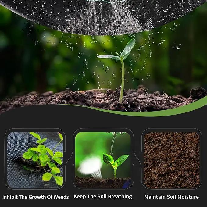6.5ftx300ft Weed Barrier Landscape Fabric Heavy Duty, Premiun 3oz Garden Geotextile Fabric, Outdoor Weed Blocker Landscaping Fabric, for Driveway Mats, Erosion Control, Ground Cover Weed Barrier by GreenHaven Gardens