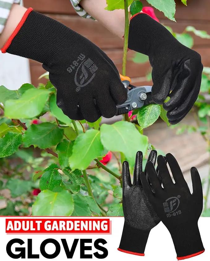 Nuogo 24 Pairs Gardening Gloves for Men Women Rubber Coated Landscaping Work Gloves Safety Work Construction by GreenHaven Gardens
