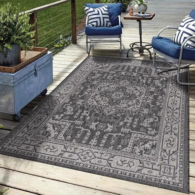 Keen Home Design Terrace Outdoor Area Rug - 6x9 Washable Indoor/Outdoor Rug for Patio, Kitchen, Balcony, Beach, Garden, Deck and Porch, Size: 6'x8'10" by GreenHaven Gardens