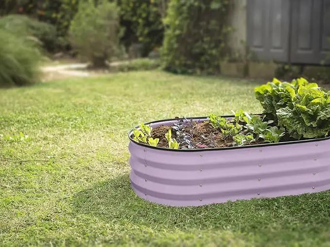 Galvanized Raised Garden Beds Outdoor // 4×2×1 ft Planter Raised Beds for Gardening, Vegetables, Flowers // Large Metal Garden Box (Lavender) by GreenHaven Gardens