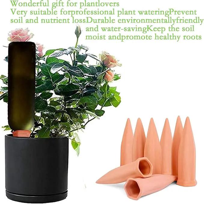 XXYXXY Terracotta Watering Spikes Plant Watering Clay Automatic Watering Device for Plants Used in Holidays, Indoor Plant Watering Device Clay Automatic Watering Device (10PCS) by GreenHaven Gardens