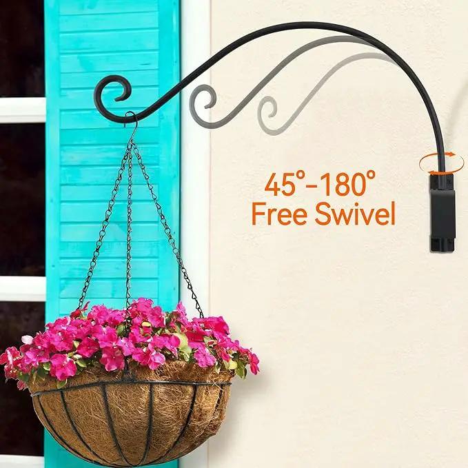 AJART Bird Feeder Hanger for Outside:22-inch Swivel Hanging Plant Hangers Bracket Outdoor for Garden Patio Yard Tree Wall Mount - Hummingbird Feeder Hooks by GreenHaven Gardens
