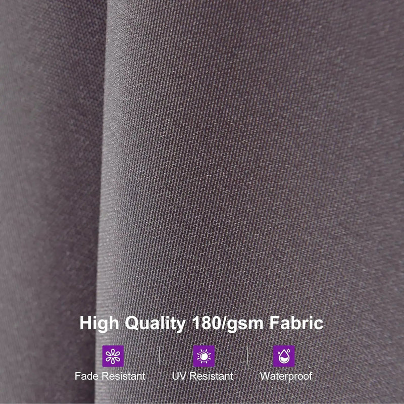 PURPLE LEAF 13ft Double-Sided Patio Umbrella with Base Included Market Rectangle Umbrella Outdoor Table Umbrella with Crank for Pool Garden Deck, Light Grey by GreenHaven Gardens