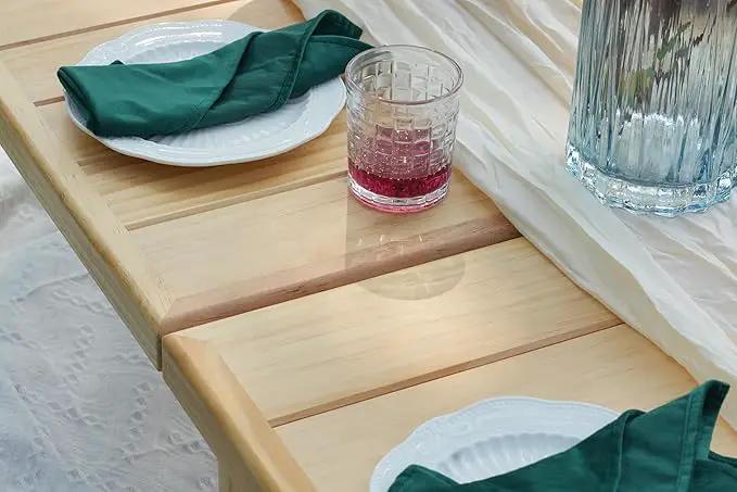 Double Height Picnic Table 30×30 Folded 60×30 Unfolded 200 lbs Load-Bearing Bohemian Style by GreenHaven Gardens