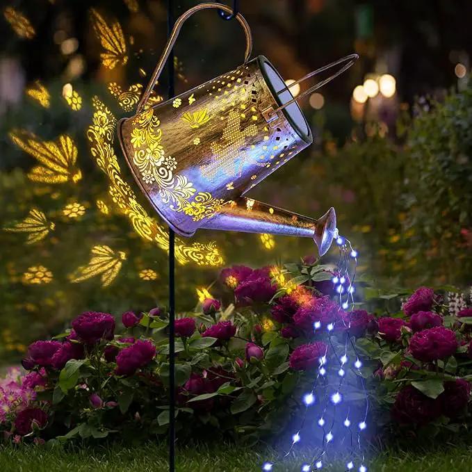 YJFWAL Solar Watering can with Lights, Unique Gifts for Mom Grandma Women Birthday, Waterproof Gardening Gifts Watering Can with Cascading Lights Outdoor Decor for Garden Patio Yard Pathway Backyard by GreenHaven Gardens