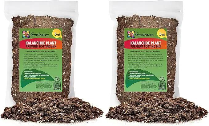 Kalanchoe Plant Premium Potting Mix - 10 Quart - Optimize Growth with Natural Ingredients (2 Bags of 5 Quart) by GreenHaven Gardens