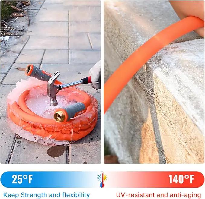 YAMATIC Heavy Duty Short Garden Hose 5/8 in x 10 ft with Swivel Fitting, Super Flexible Leader hose,All-weather, Lightweight, Burst 600 PSI by GreenHaven Gardens