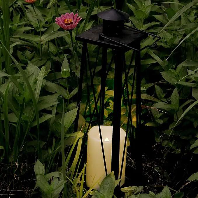 CANDLE CHOICE Waterproof Outdoor Flameless Candles with Remote Timer Large Realistic Flickering Battery Operated Electric LED Pillars Garden Patio Christmas Wedding Decorations 4”x6” 2 Pack by GreenHaven Gardens