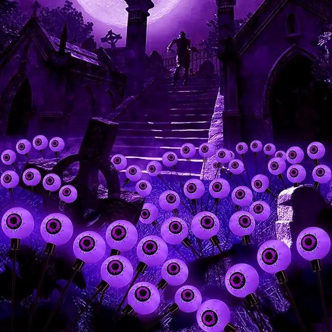 Aogist Halloween Decorations Eyeball Swaying Firefly Light Bright Long Standby Time Waterproof Outdoor Lights for Beautiful Spaces Garden Yard Lawn Pathway Porch Party Decor (Purple, 4 Pack-24 LEDs) by GreenHaven Gardens