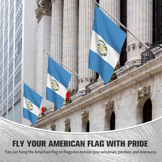 Guatemala Guatemalan Flag Garden Yard House 2x3 ft Flags Double Sided Print Banner Indoor Outdoor Party Home Decorations for Boat Dorm House Balcony by GreenHaven Gardens