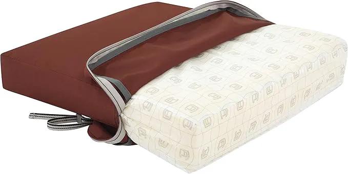 Classic Accessories Ravenna Water-Resistant Patio Lounge Chair/Loveseat Cushion, 25 x 27 x 5 Inch, Spice, rectangle Outdoor Seat Cushion by GreenHaven Gardens