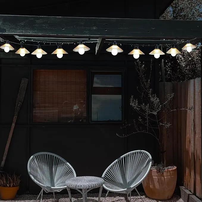 Outdoor LED String Lights 16.4 ft Waterproof Connectable Patio Lights with 10 Bulbs for Backyard Porch Garden Home Holiday Indoor Decoration (Warm White) by GreenHaven Gardens
