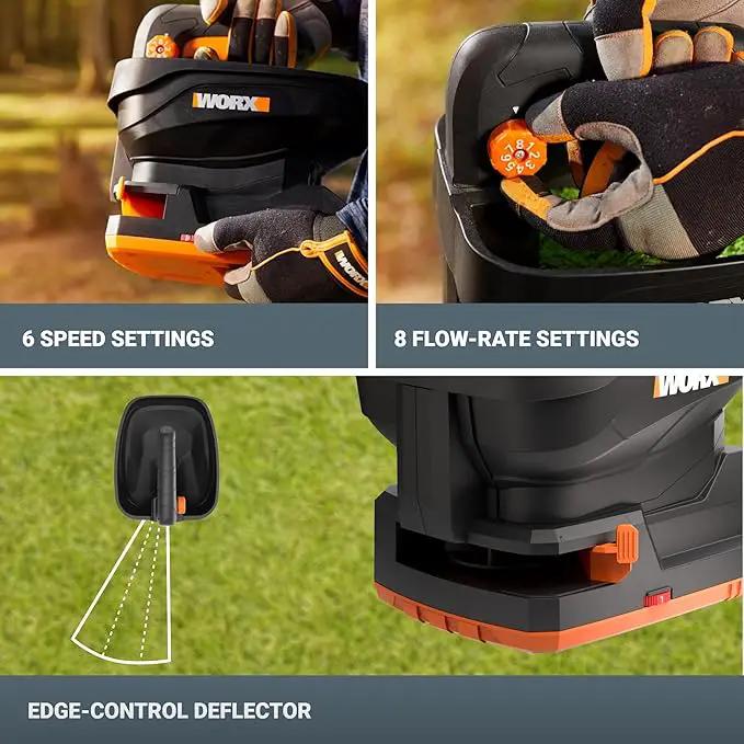 WORX 20V Cordless Seed Spreader 6-Speeds 5-Ft. Max Distance, Fertilizer Spreaders 8 Flow-Rate Settings, Broadcast Spreader Easier Than Hand Spreaders for Lawns WG869.9 – Tool Only by GreenHaven Gardens