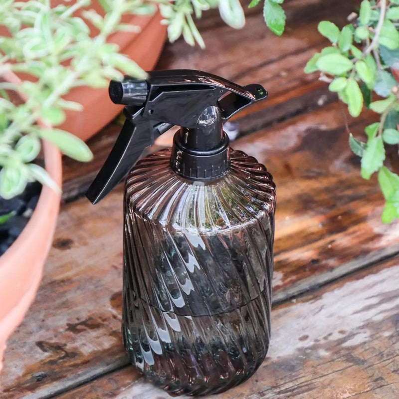 OFFIDIX Fine Mist Plant Mister,Handheld Pressure Glass Spray Bottles,0.45L/15.22oz Watering Can with Adjustable Nozzle for Outdoor Indoor Gardening and Cleaning Work(Diagonal Gray) by GreenHaven Gardens