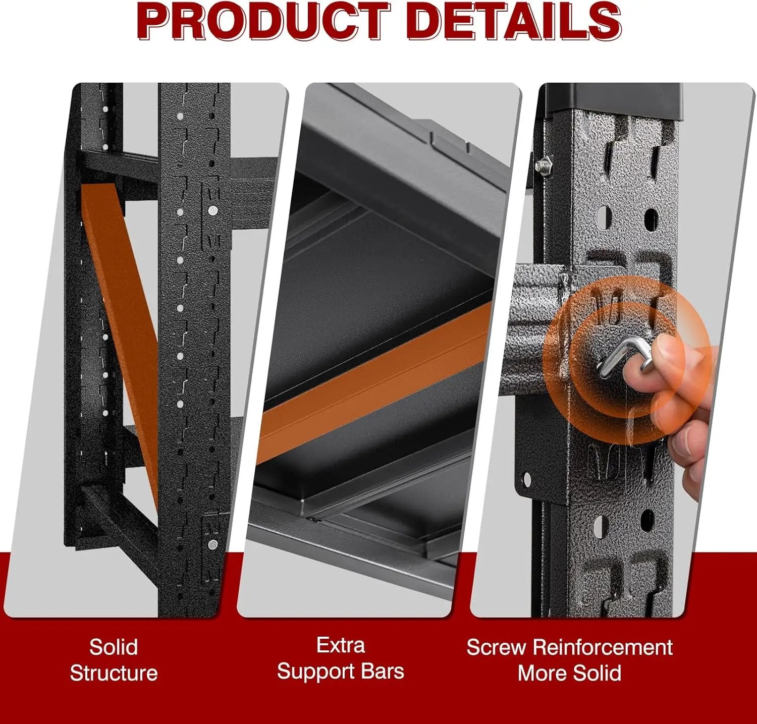 5000LBS Metal Steel Storage Shelves - 71.3" W Black 4 Tier Heavy Duty Rack Commercial Industrial Shelving with Adjustable Shelf for Basement Garage Warehouse - 71.3" W x 24" D x 70" H by GreenHaven Gardens