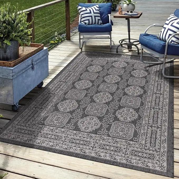 Keen Home Design Terrace Outdoor Area Rug - 6x9 Washable Indoor/Outdoor Rug for Patio, Kitchen, Balcony, Beach, Garden, Deck and Porch, Size: 6'x8'10" by GreenHaven Gardens